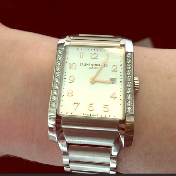 Blume & Mercier diamond watch silver & rose gold - Picture 12 of 12